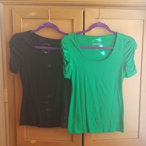 Inc ruched sleeves tshirts